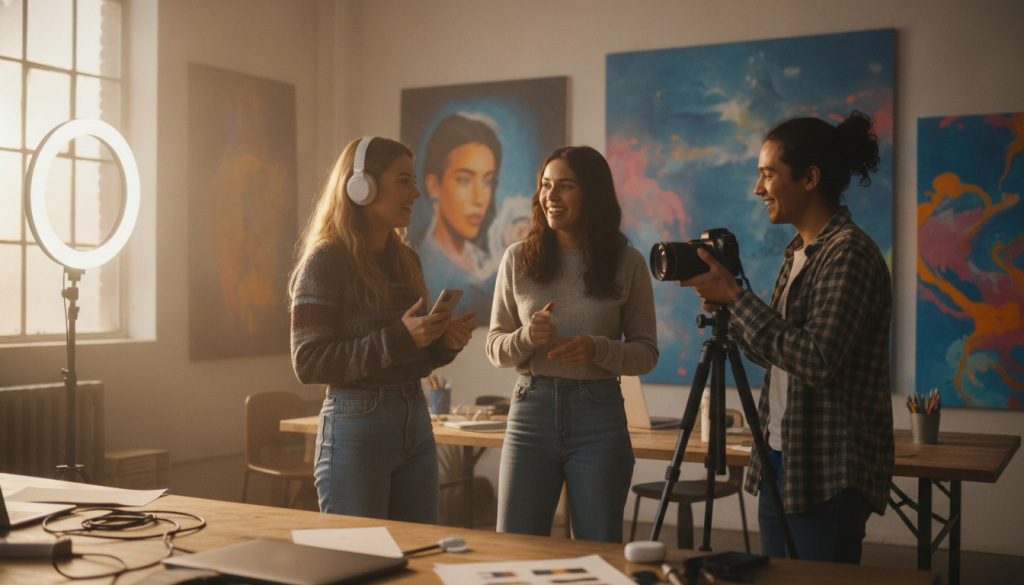 collaborating with other creators viral tiktok