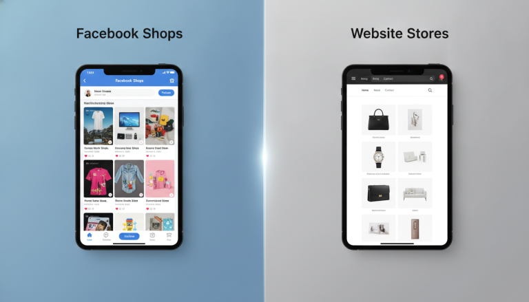 Facebook shops vs website stores: which one is better