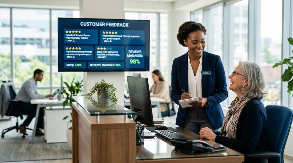 Customer service and review management