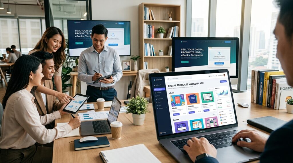 Digital product sales platforms